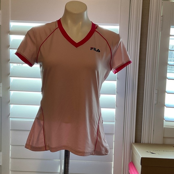 Fila Women's Light Pink V-Neck Jersey - Picture 1 of 7